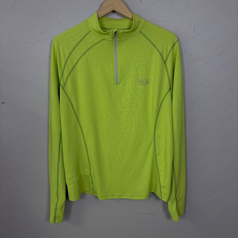 Mountain Hardwear Women's Neon Lime Half-Zip Active Top